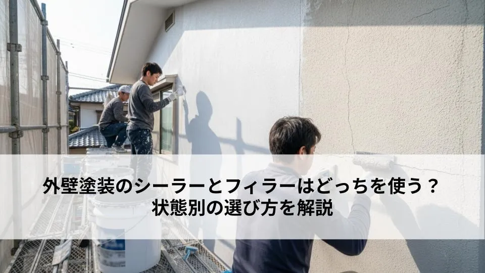 外壁塗装のシーラーとフィラーはどっちを使う?状態別の選び方を解説