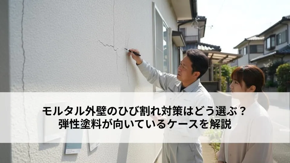 モルタル外壁のひび割れ対策はどう選ぶ?弾性塗料が向いているケースを解説