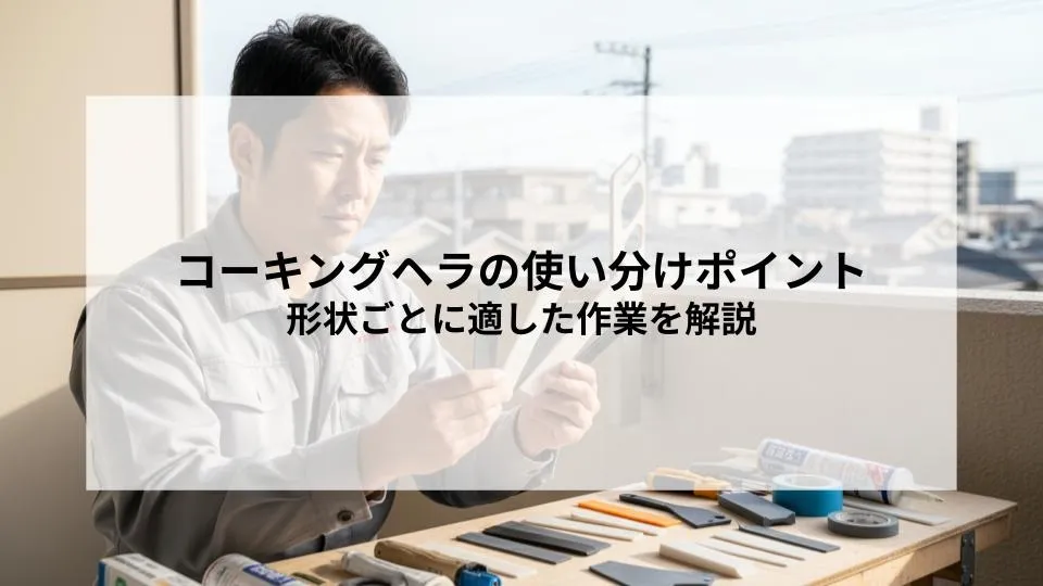 コーキングヘラの使い分けのポイントとは?形状別の適した作業を解説