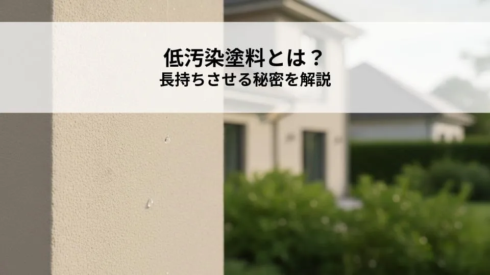 低汚染塗料とは?汚れにくく美観を長持ちさせる秘密を解説